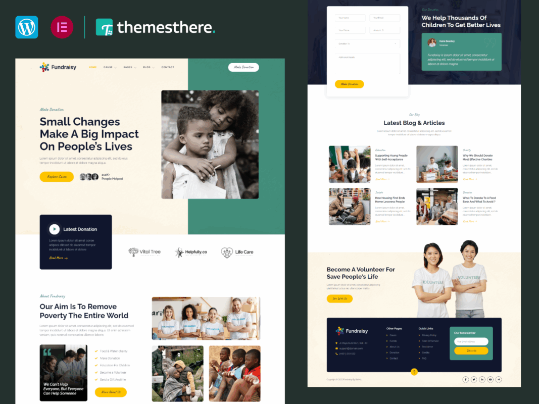 Fundraisy – Charity & Fundraising Elementor Template Kit