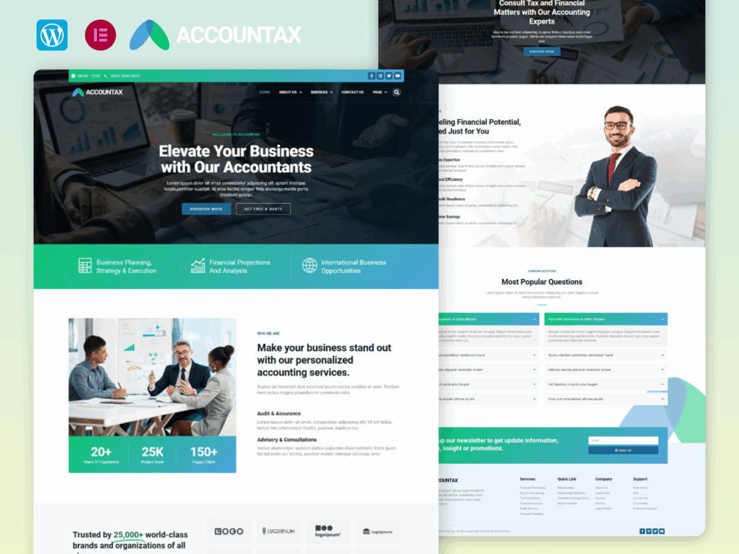 Accountax – Accounting Tax Firm Elementor Template Kit