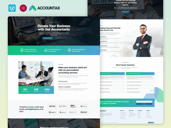 Accountax - Accounting Tax Firm Elementor Template Kit