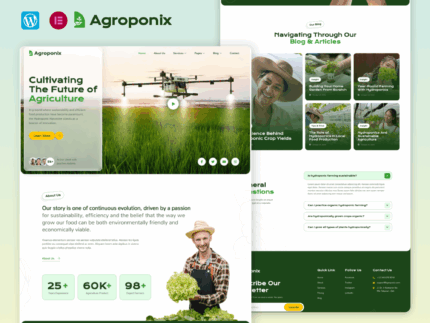 Agroponix – Hydroponic & Agriculture Elementor Template Kit