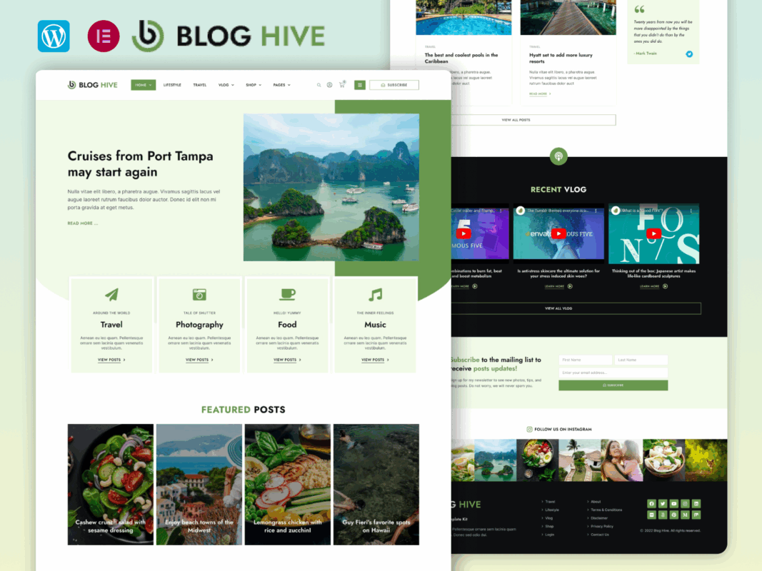 Blog Hive – Personal Blog Elementor Template Kit