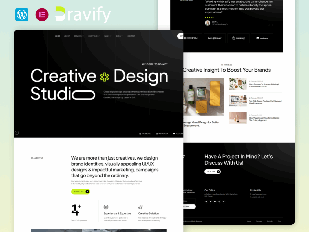 Bravify – Creative Agency Elementor Template Kit