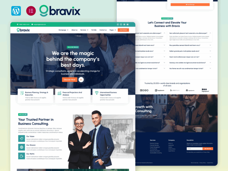 Bravix - Business Consulting Elementor Pro Template Kit
