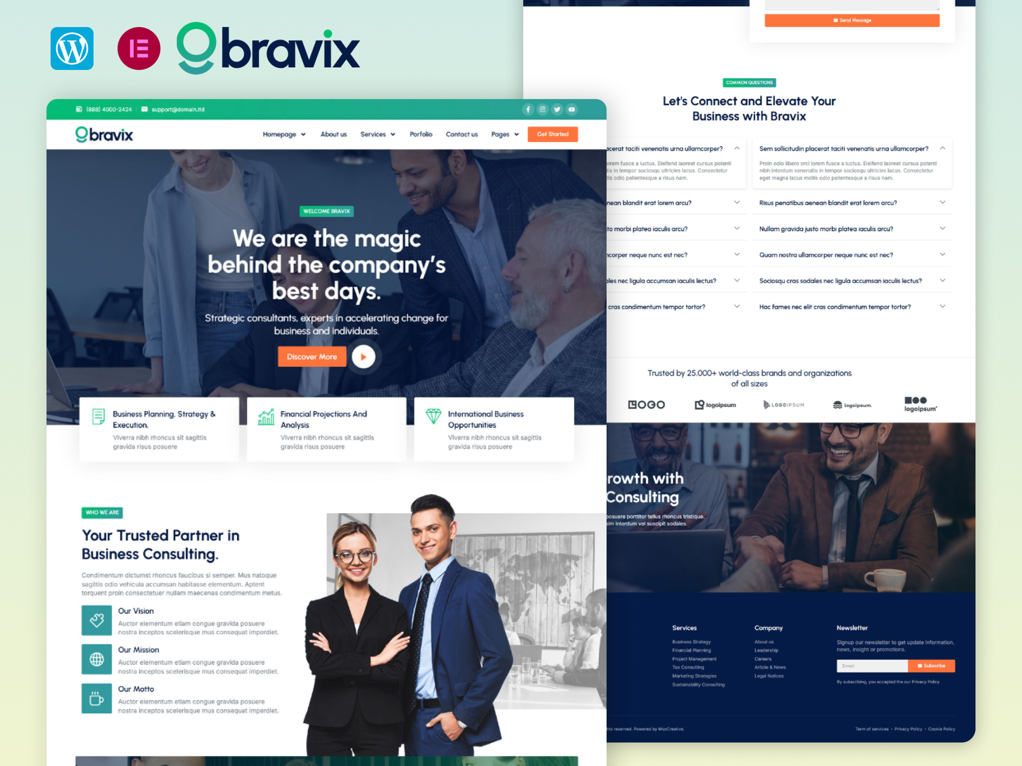 Bravix - Business Consulting Elementor Pro Template Kit