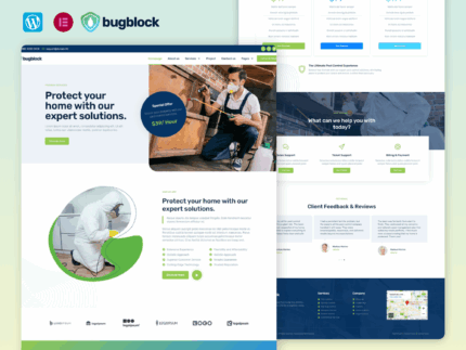 BugBlock - Pest Control Service Elementor Template Kit