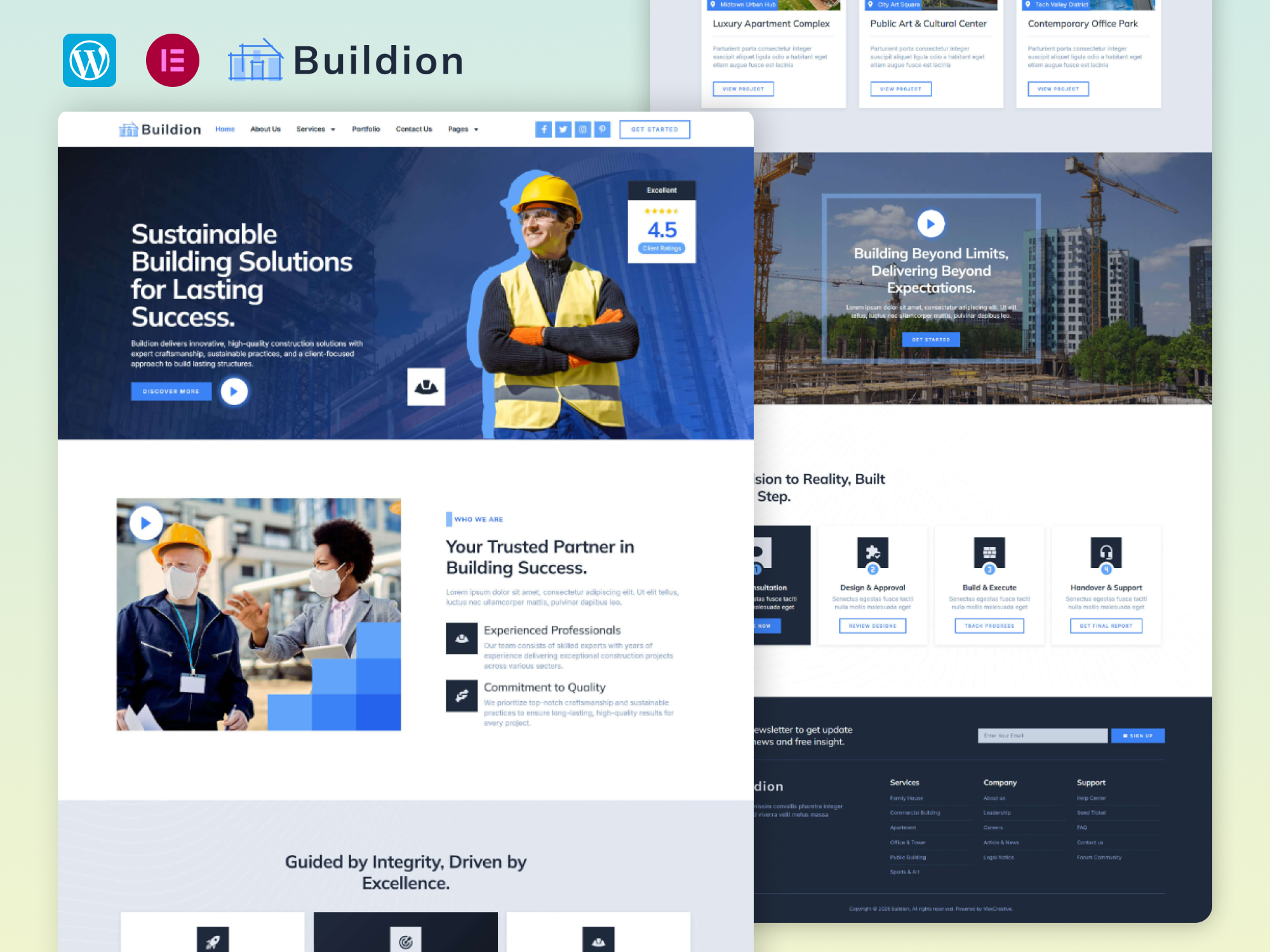 Buildion - Construction And Building Service Elementor Pro Template Kit