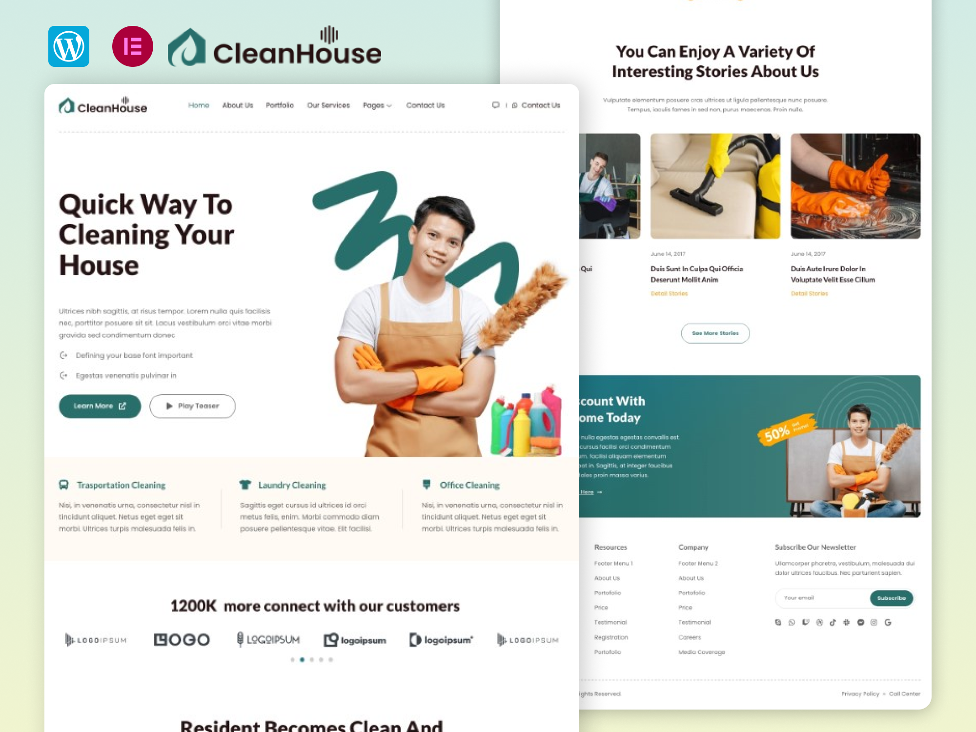 CleanHouse - Cleaning Service Template Kit