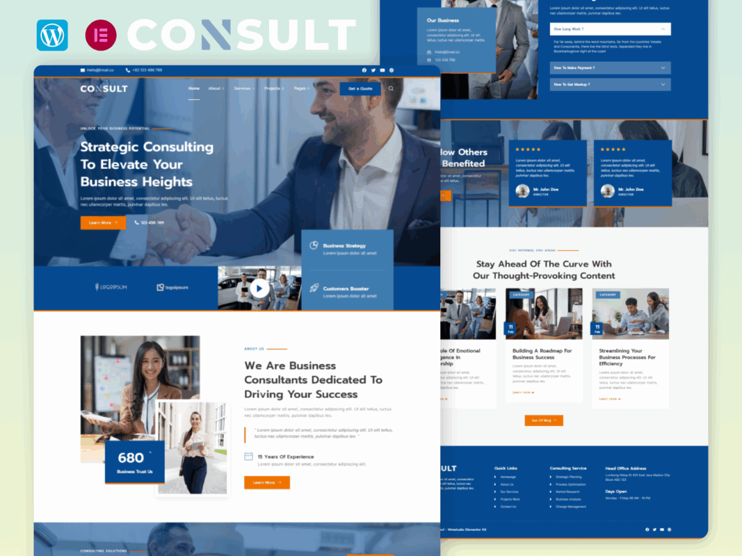 Consult – Business Consulting And Strategy Elementor Template Kit