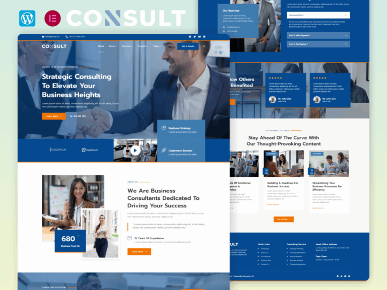 Consult - Business Consulting And Strategy Elementor Template Kit