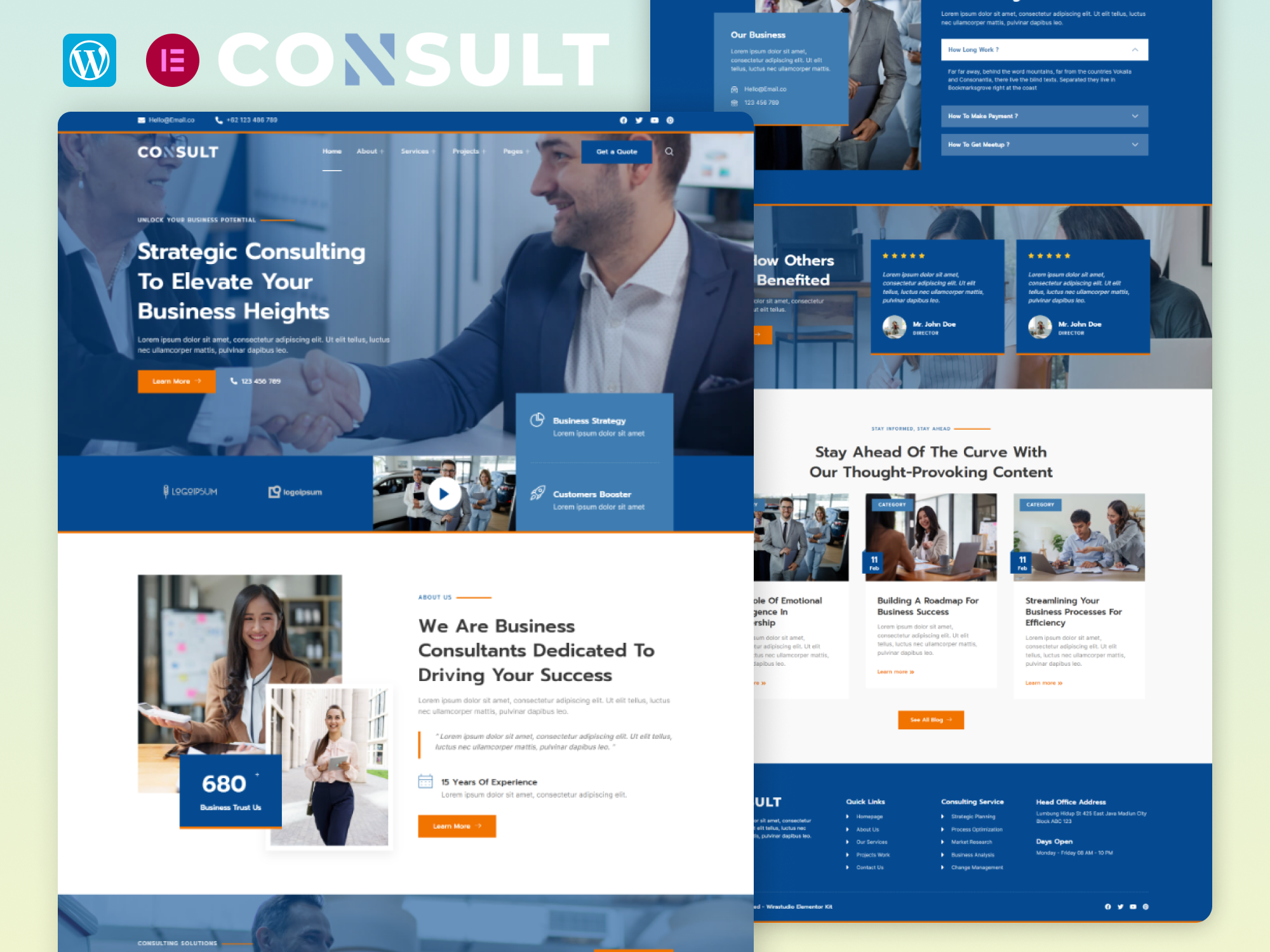 Consult - Business Consulting And Strategy Elementor Template Kit