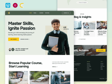 Coursery - Online Education Course And Class Elementor Template Kit