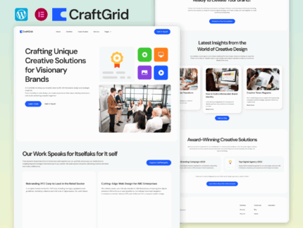CraftGrid - Creative Agency Portfolio Elementor Template Kit