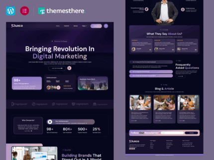 Fluxco - Digital Marketing Agency Elementor Template Kit