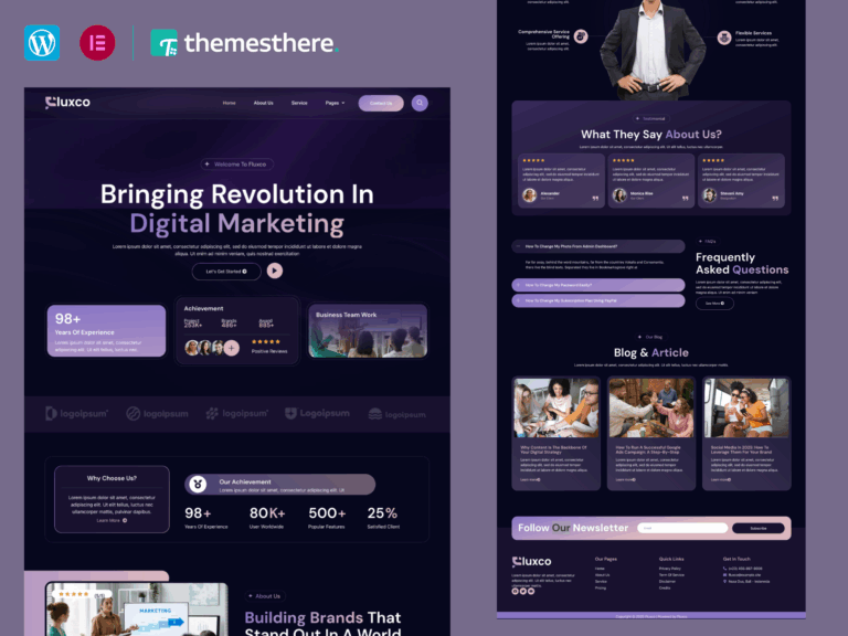 Fluxco - Digital Marketing Agency Elementor Template Kit