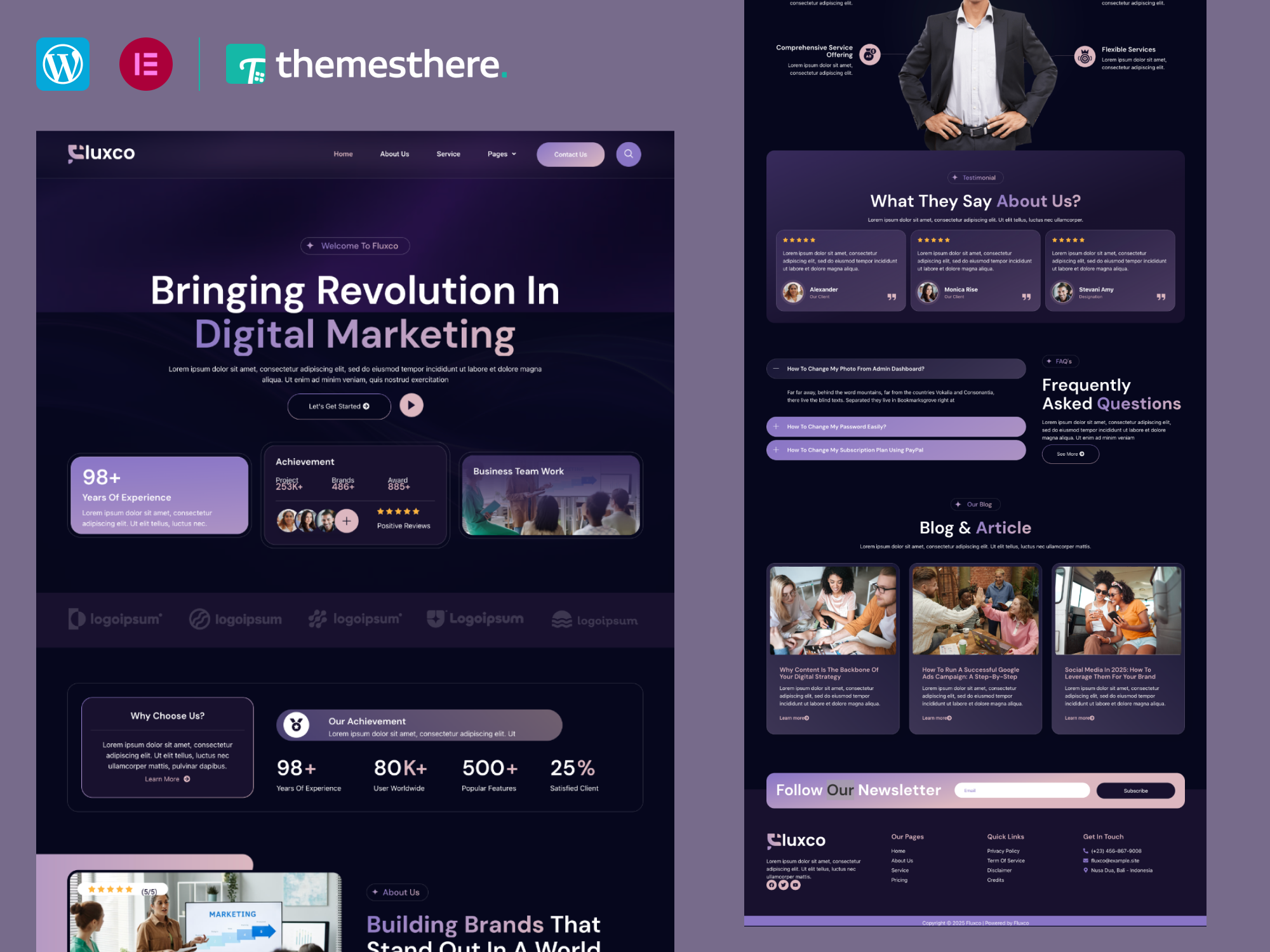 Fluxco - Digital Marketing Agency Elementor Template Kit