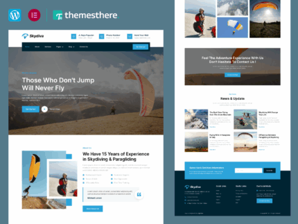 Skydiva – Skydiving & Extreme Air Sports Elementor Template Kit