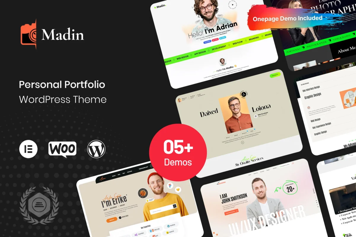 Madin – Personal Portfolio WordPress Theme