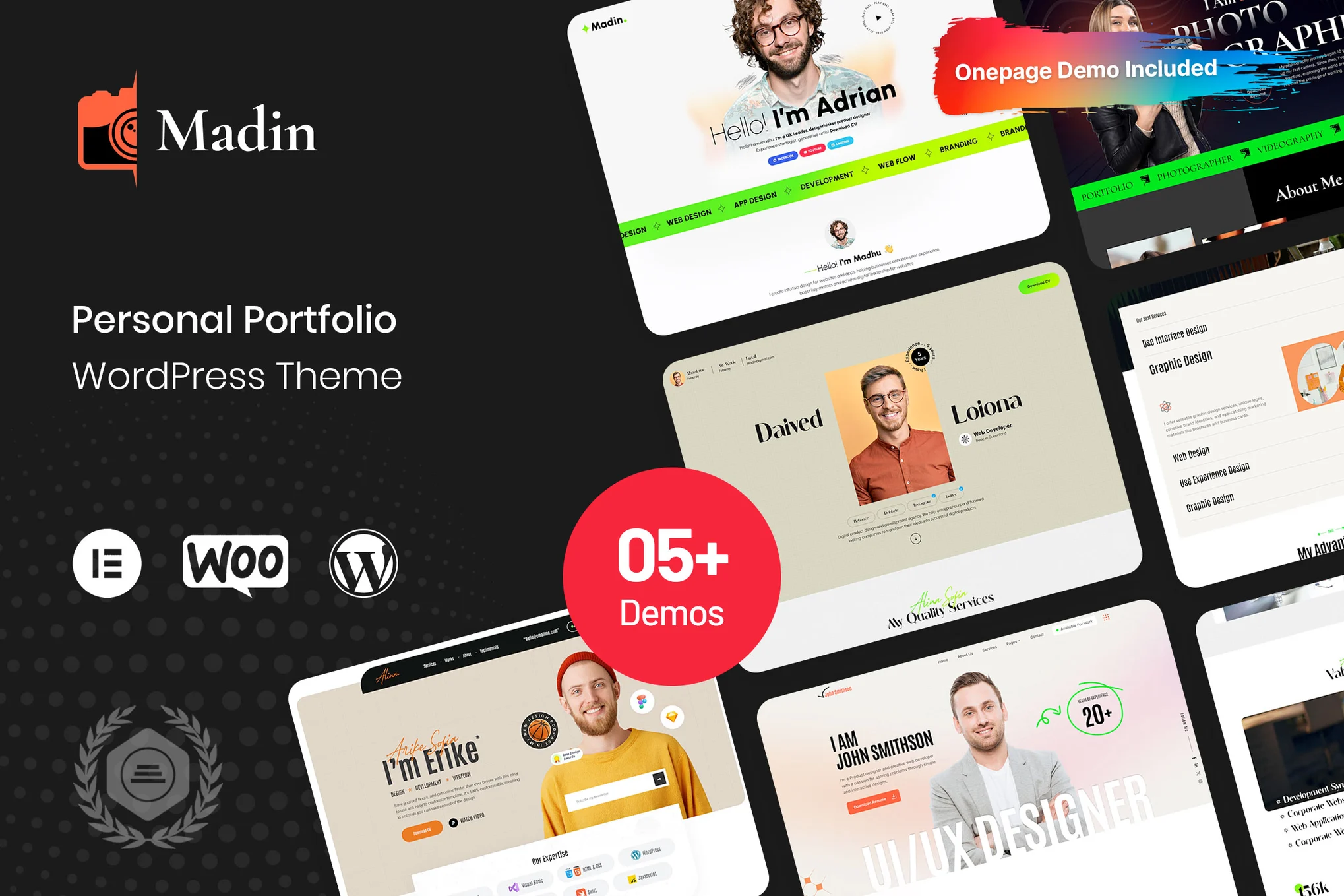 Madin - Personal Portfolio WordPress Theme
