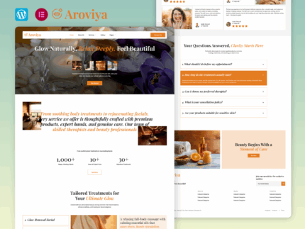Aroviya – Beauty And Spa Salon Elementor Template Kit