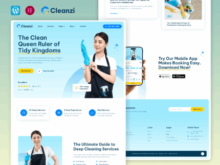 Cleanzi – Cleaning Services Elementor Template Kit
