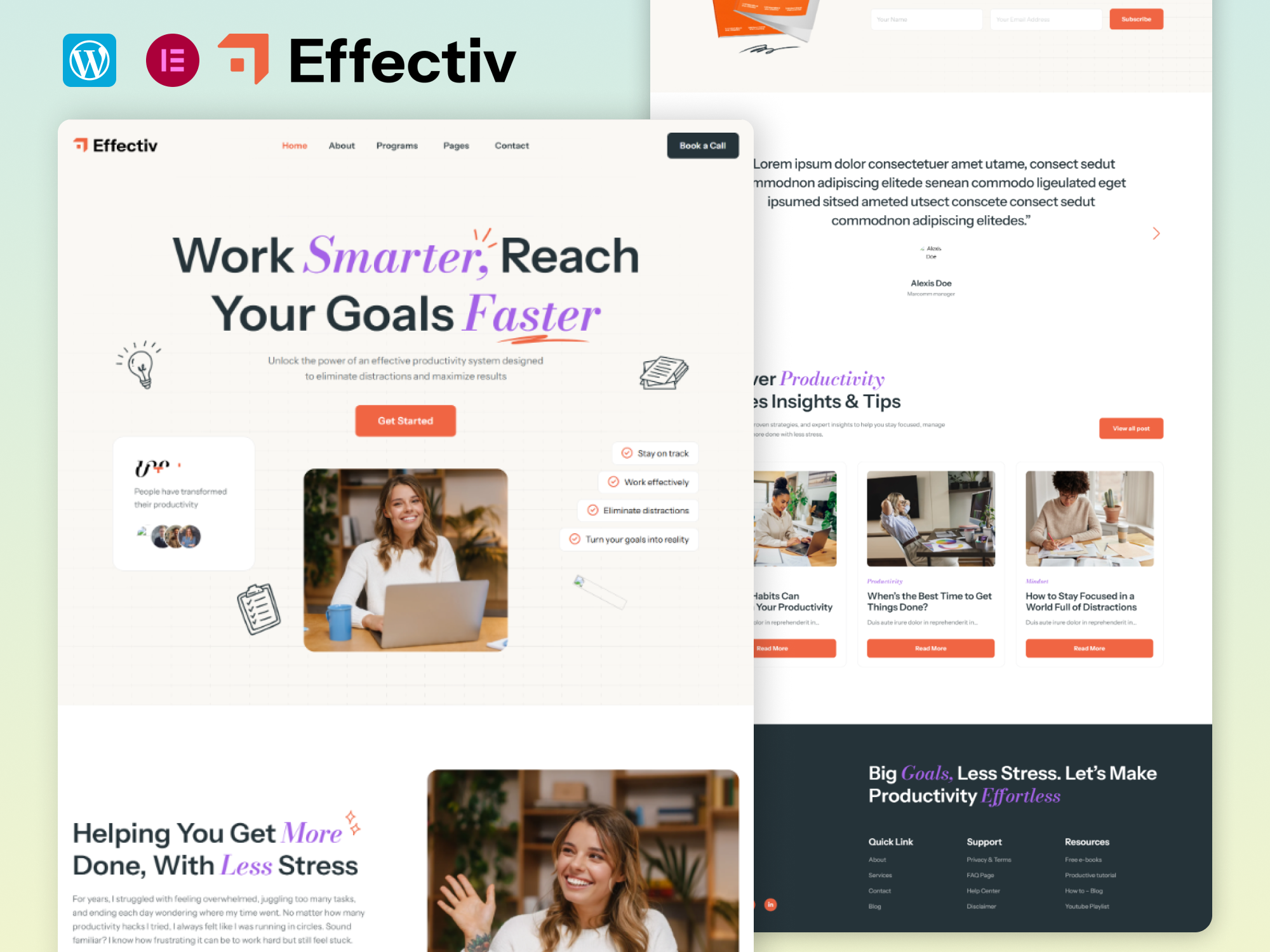 Effectiv – Productivity Coach And Mentor FSE WordPress Theme