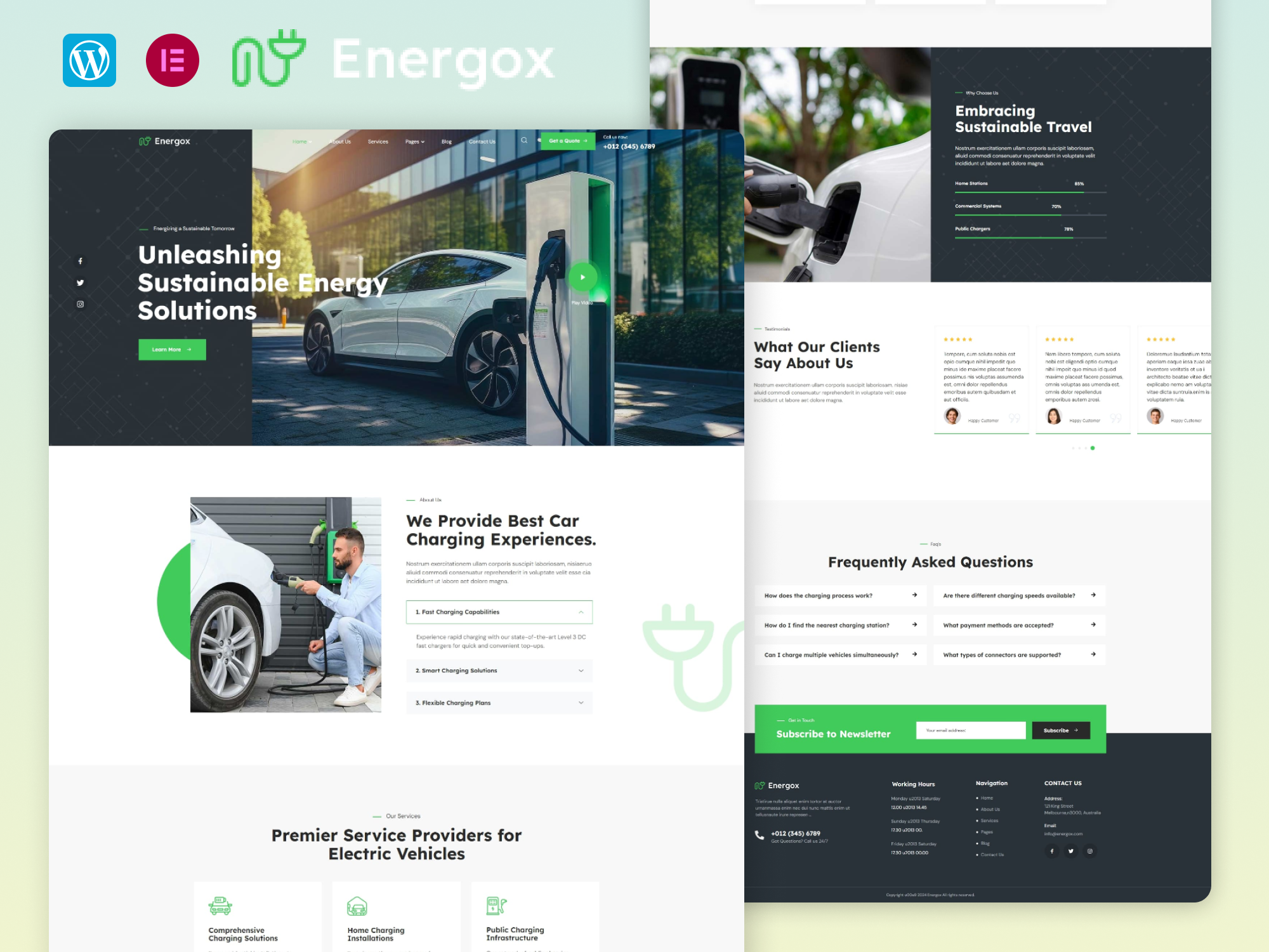 Energox - EV Charging Station Elementor Template Kit