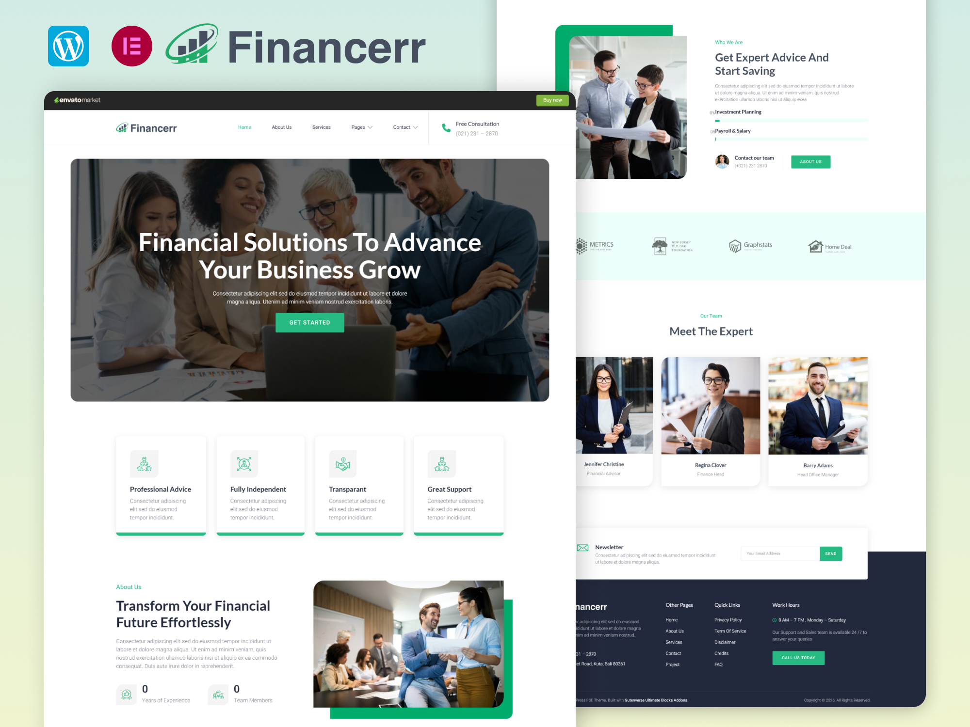 Financerr – Business And Finance FSE WordPress Theme
