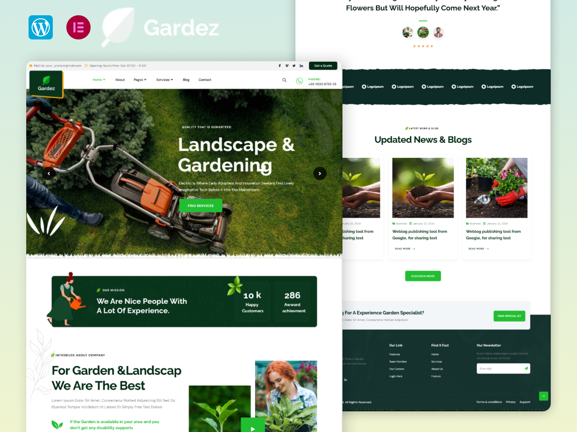Gardez - Landscape And Gardening Elementor Template Kit