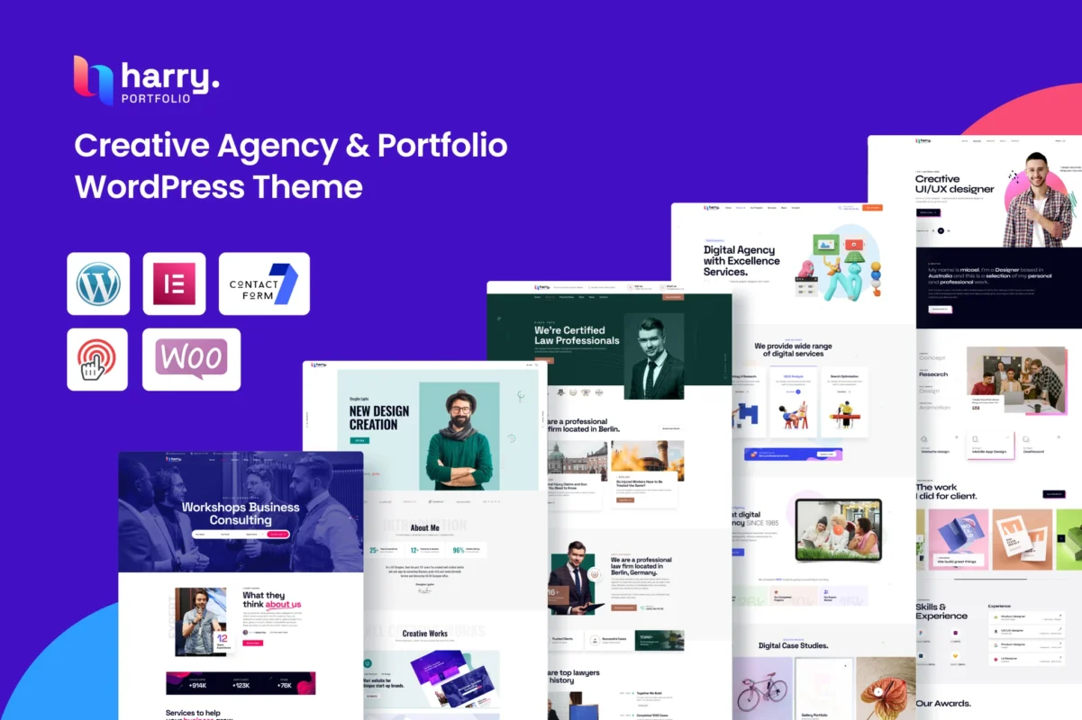 Harry – Creative Agency Portfolio WordPress Theme