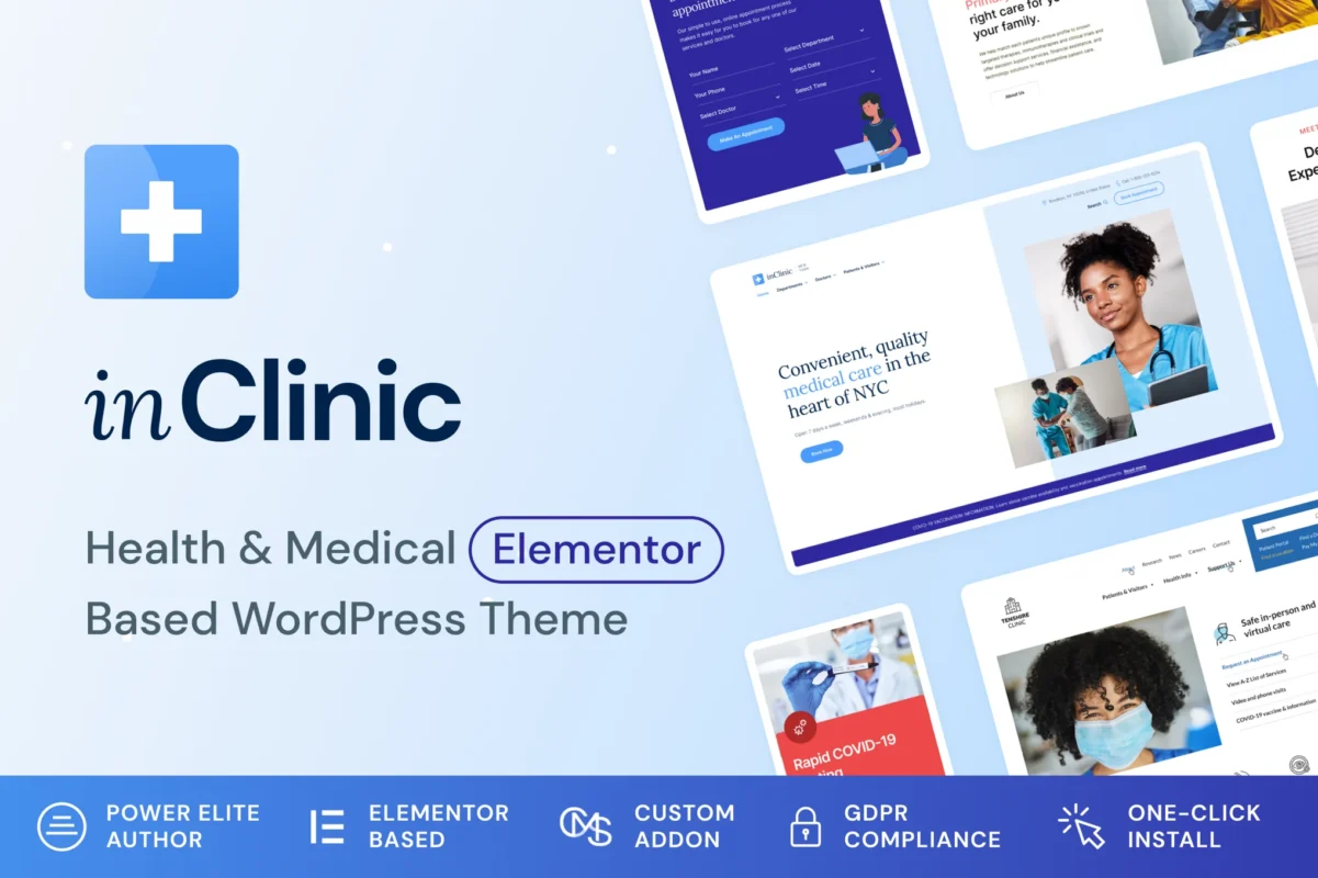 InClinic – Healthcare & Medical WordPress Theme