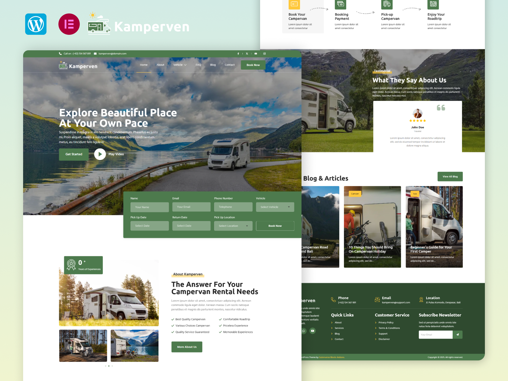 Kamperven – Campervan And RV Rental FSE WordPress Theme