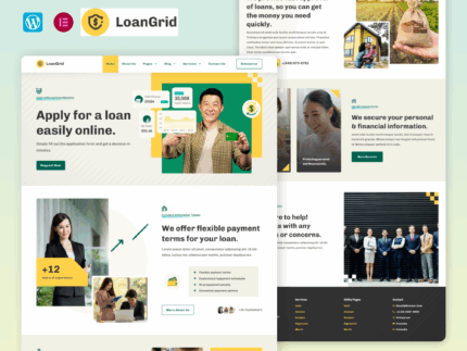 LoanGrid - Loans And Financing Elementor Pro Template Kit
