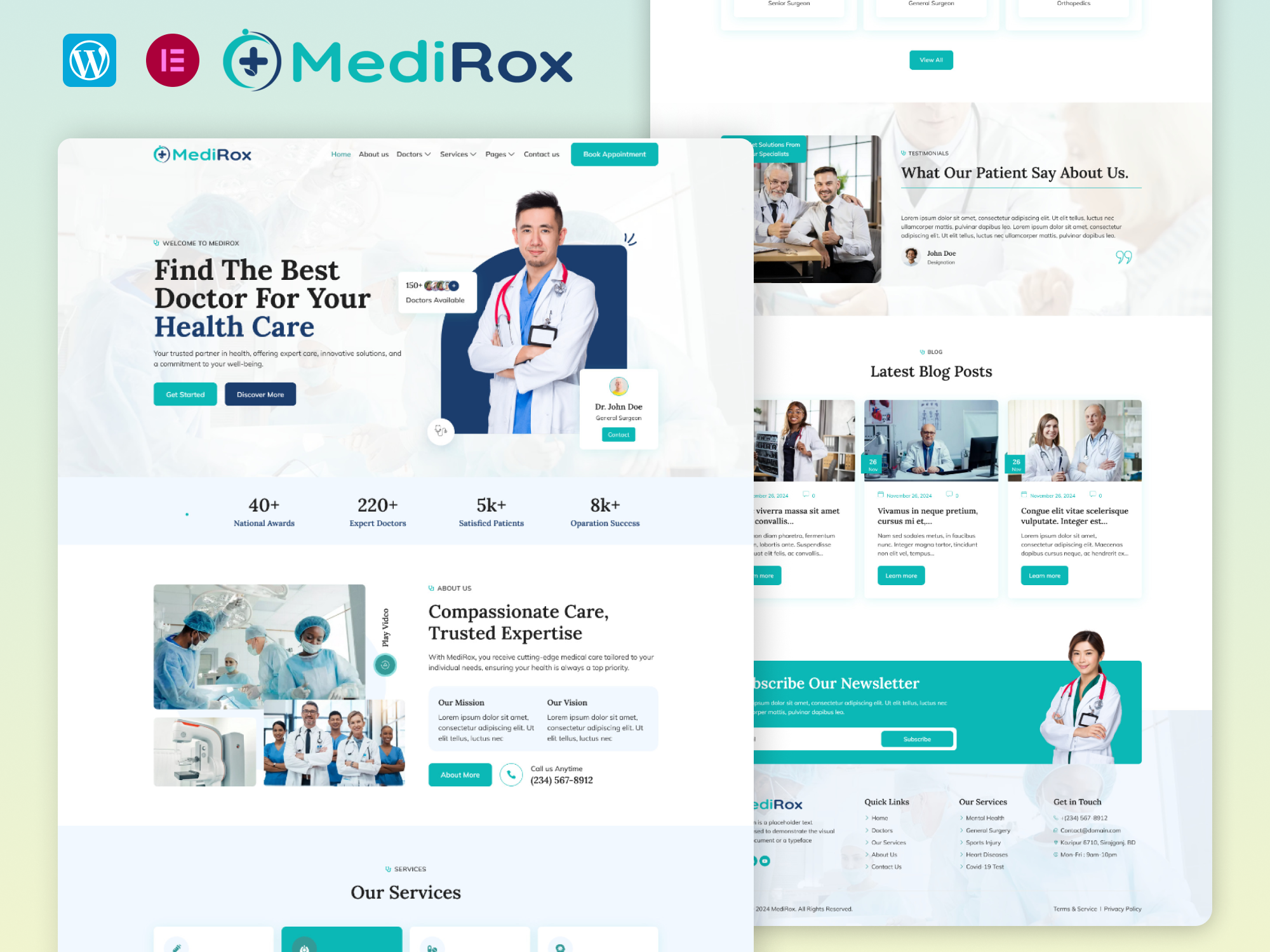 MediRox - Health And Medical Elementor Template Kit