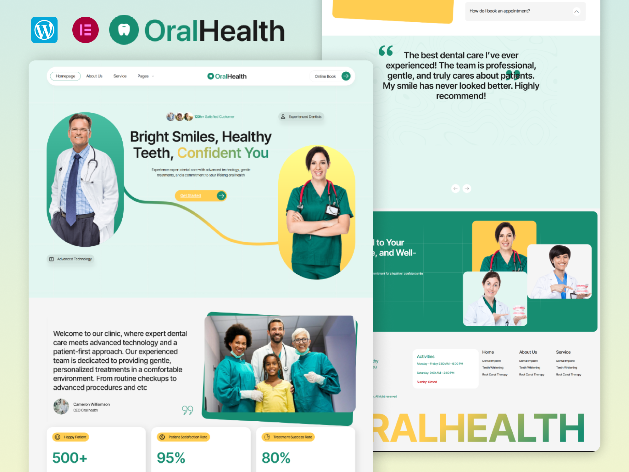 OralHealth - Dental Clinic And Medical Elementor Template Kit