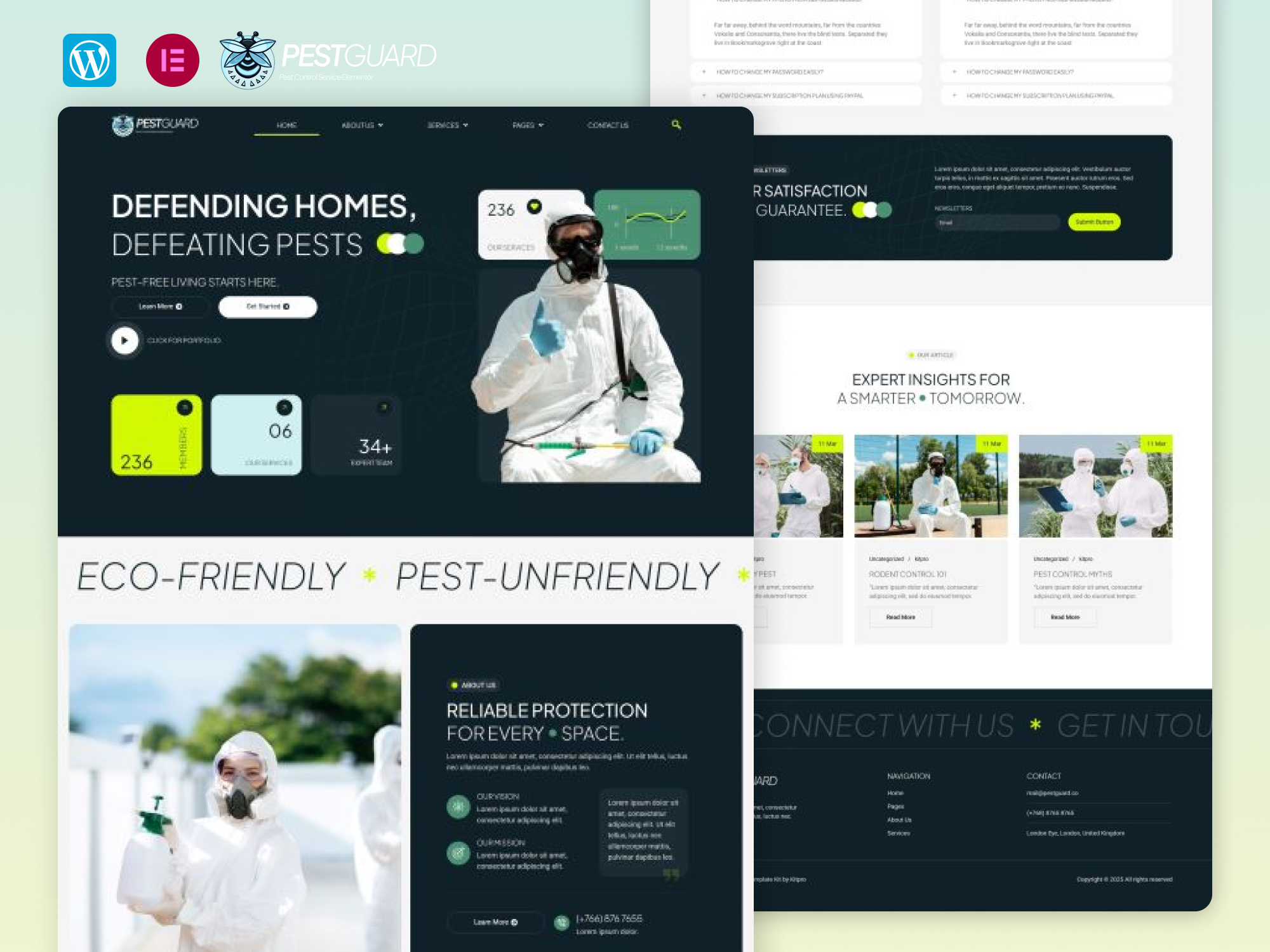 Pestguard - Pest Control Service Elementor Template Kit