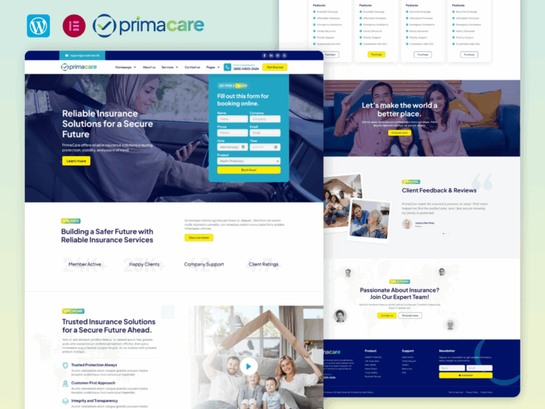 PrimaCare - Finance And Insurance Company Elementor Pro Template Kit