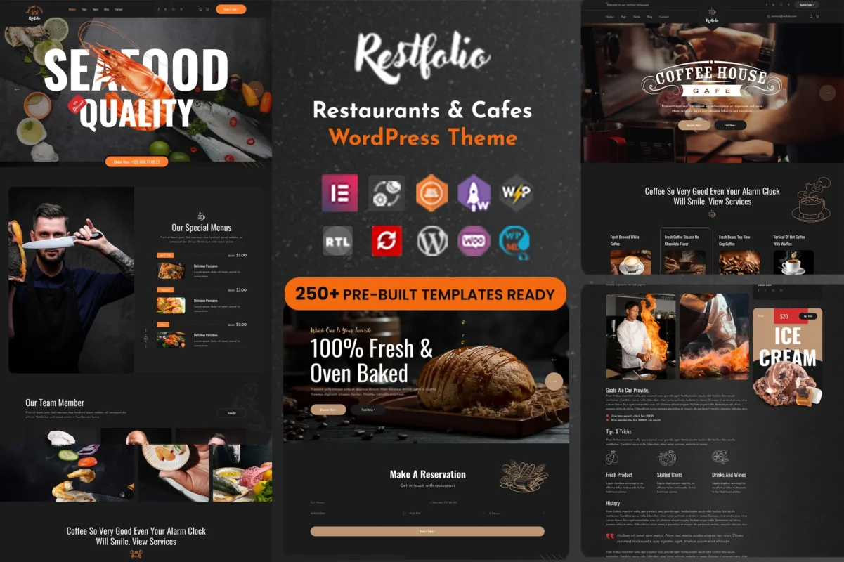 Restfolio – Restaurants & Cafes WordPress Theme
