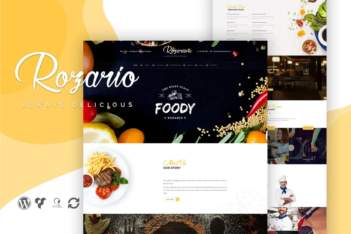 Rozario – Restaurant & Food WordPress Theme