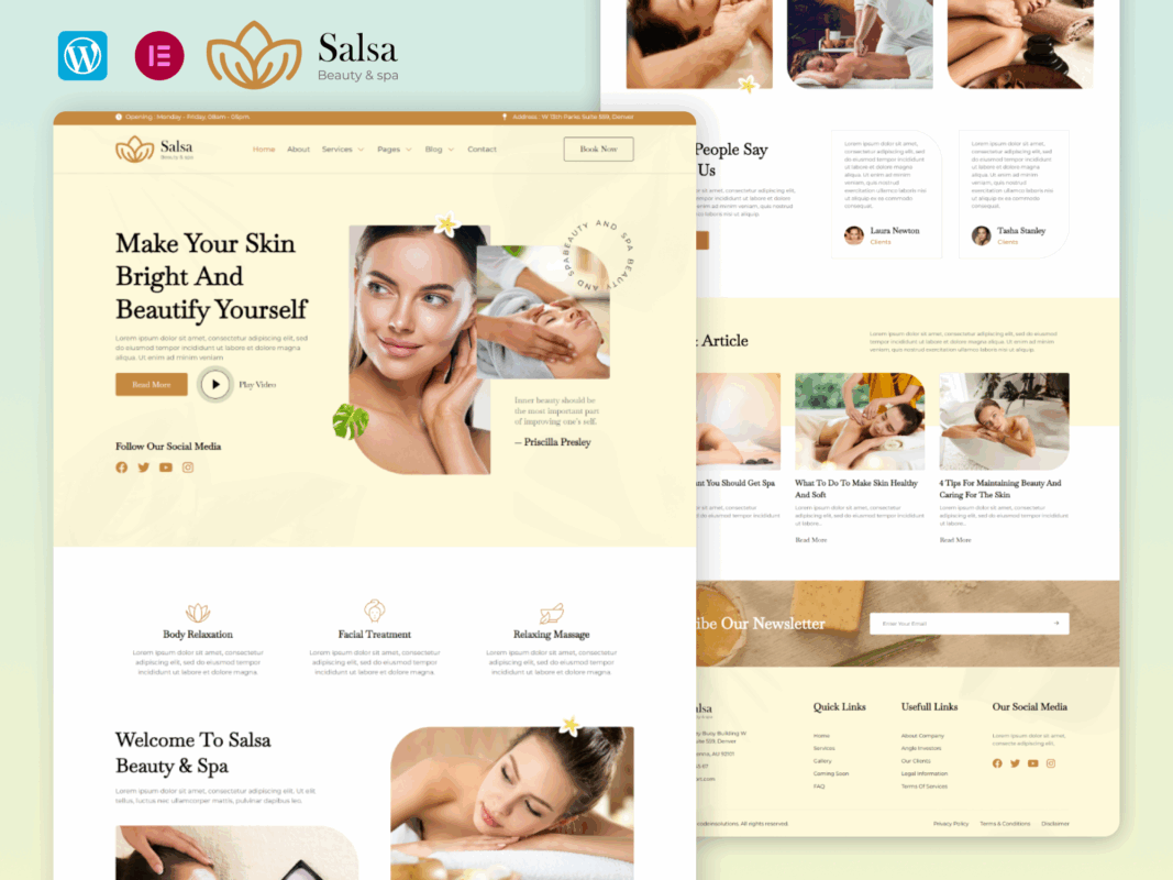 Salsa – Beauty And Spa Elementor Template Kit