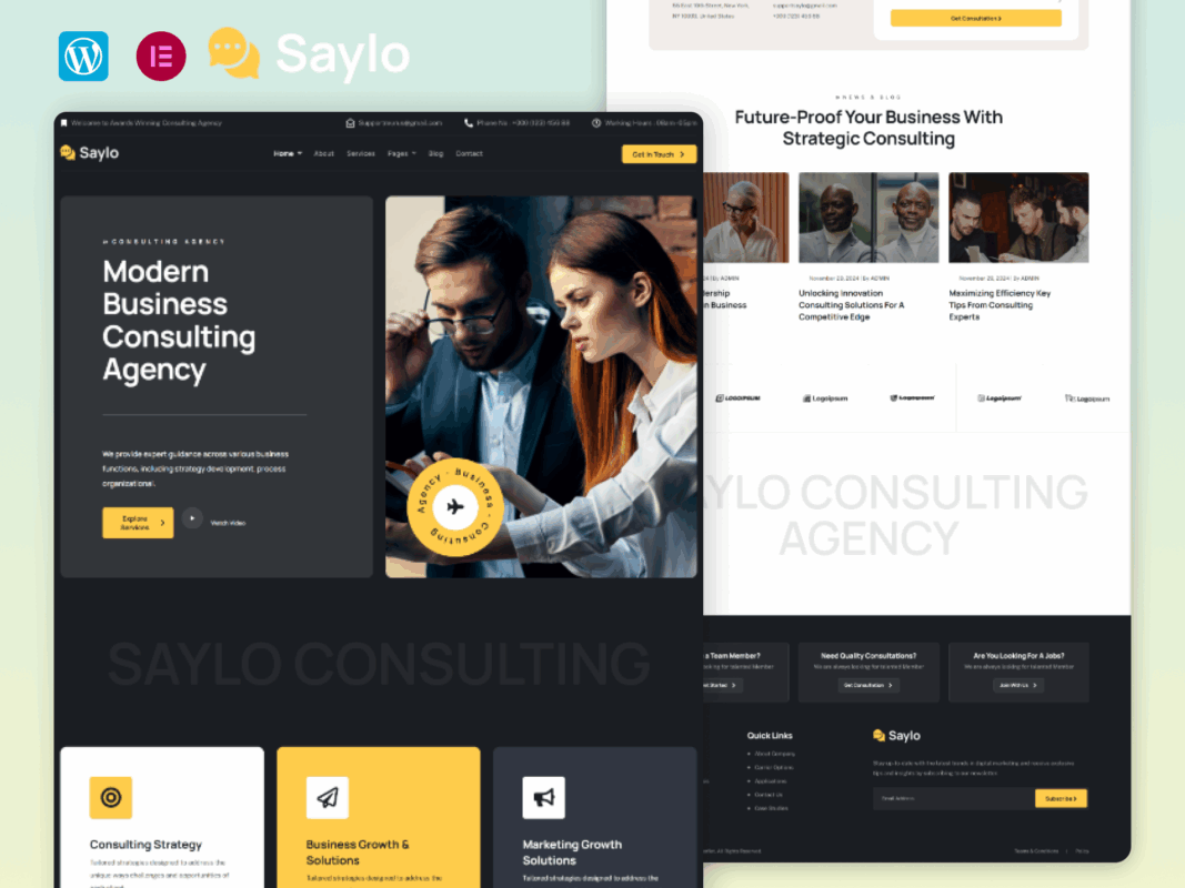 Saylo – Business Consulting Elementor Template Kit