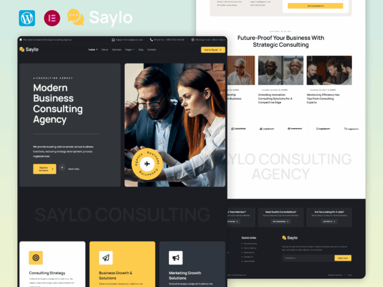 Saylo - Business Consulting Elementor Template Kit