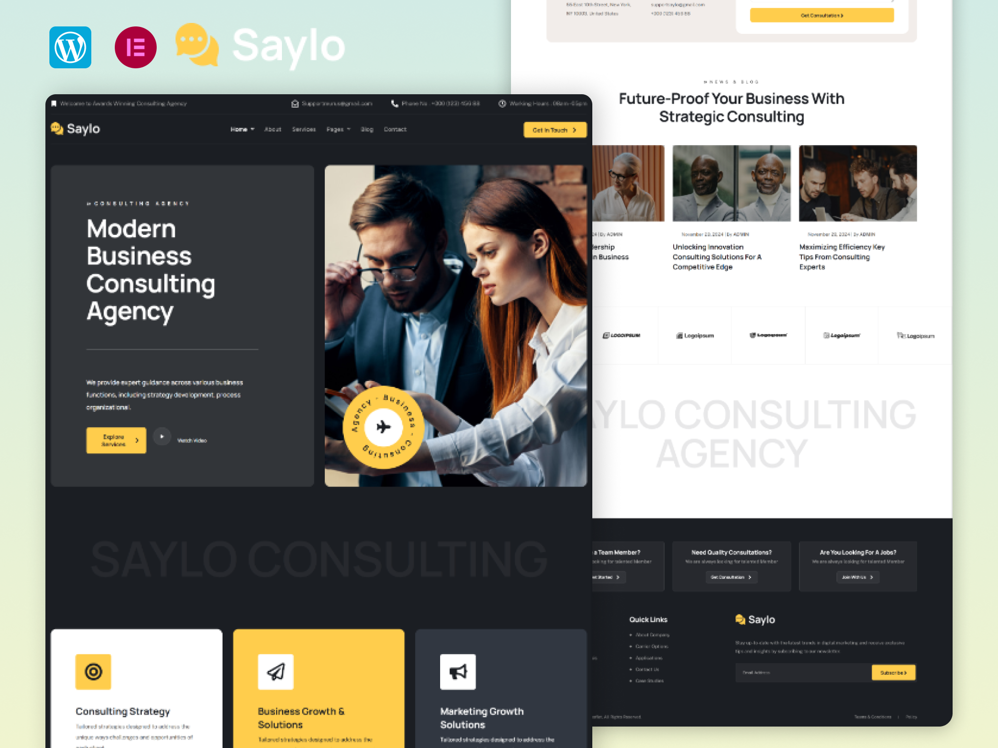 Saylo - Business Consulting Elementor Template Kit