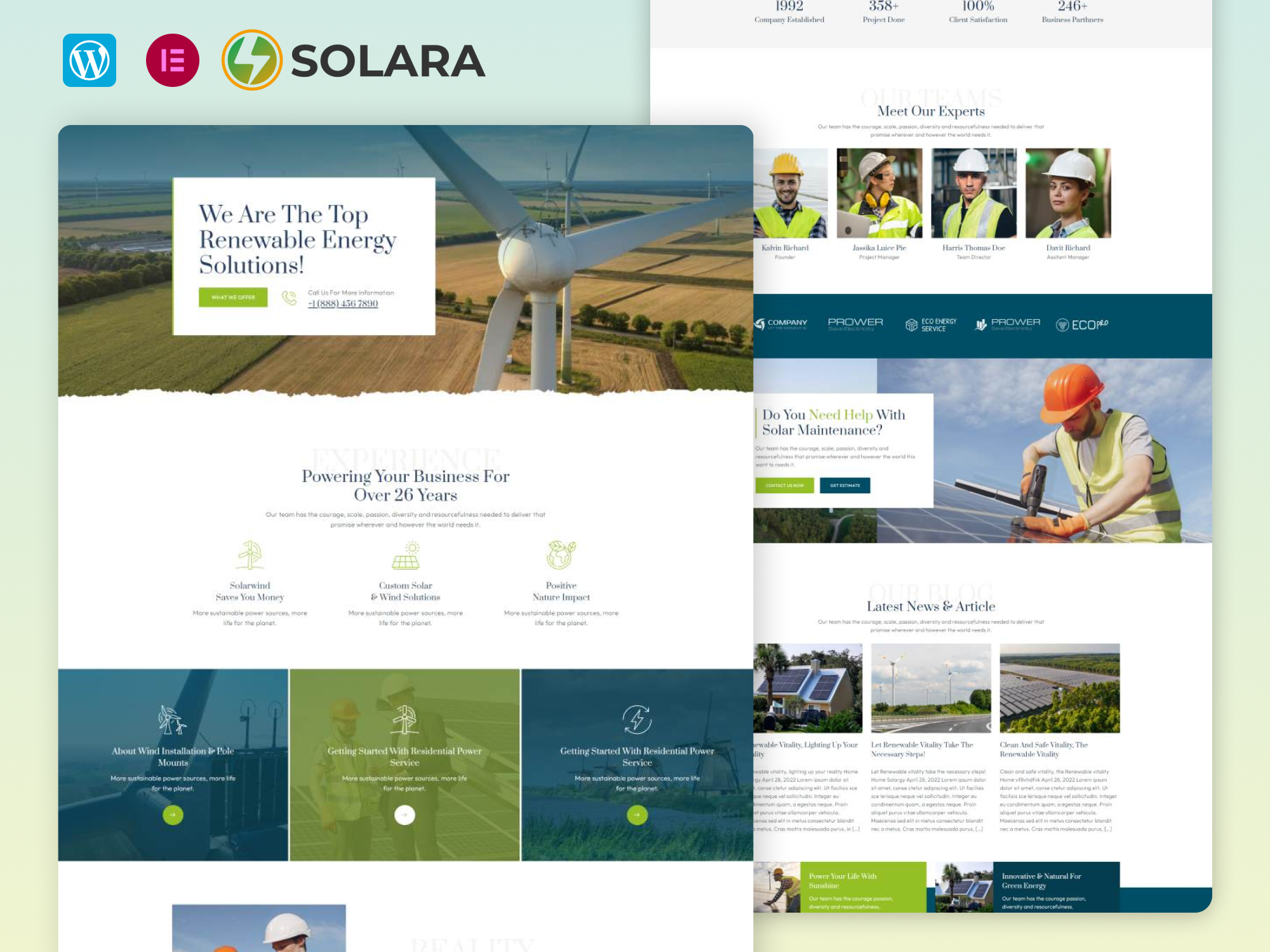 Solargy - Solar & Alternative Energy Elementor Template Kit