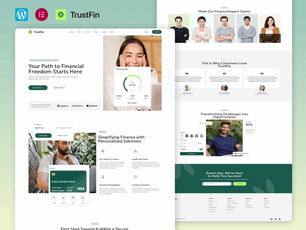 TrustFin – Financial Consulting Elementor Template Kit