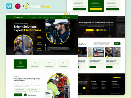 Voltpro - Electrical Services Elementor Template Kit