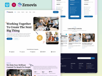 Zenovis – Creative Digital Agency Elementor Template Kit